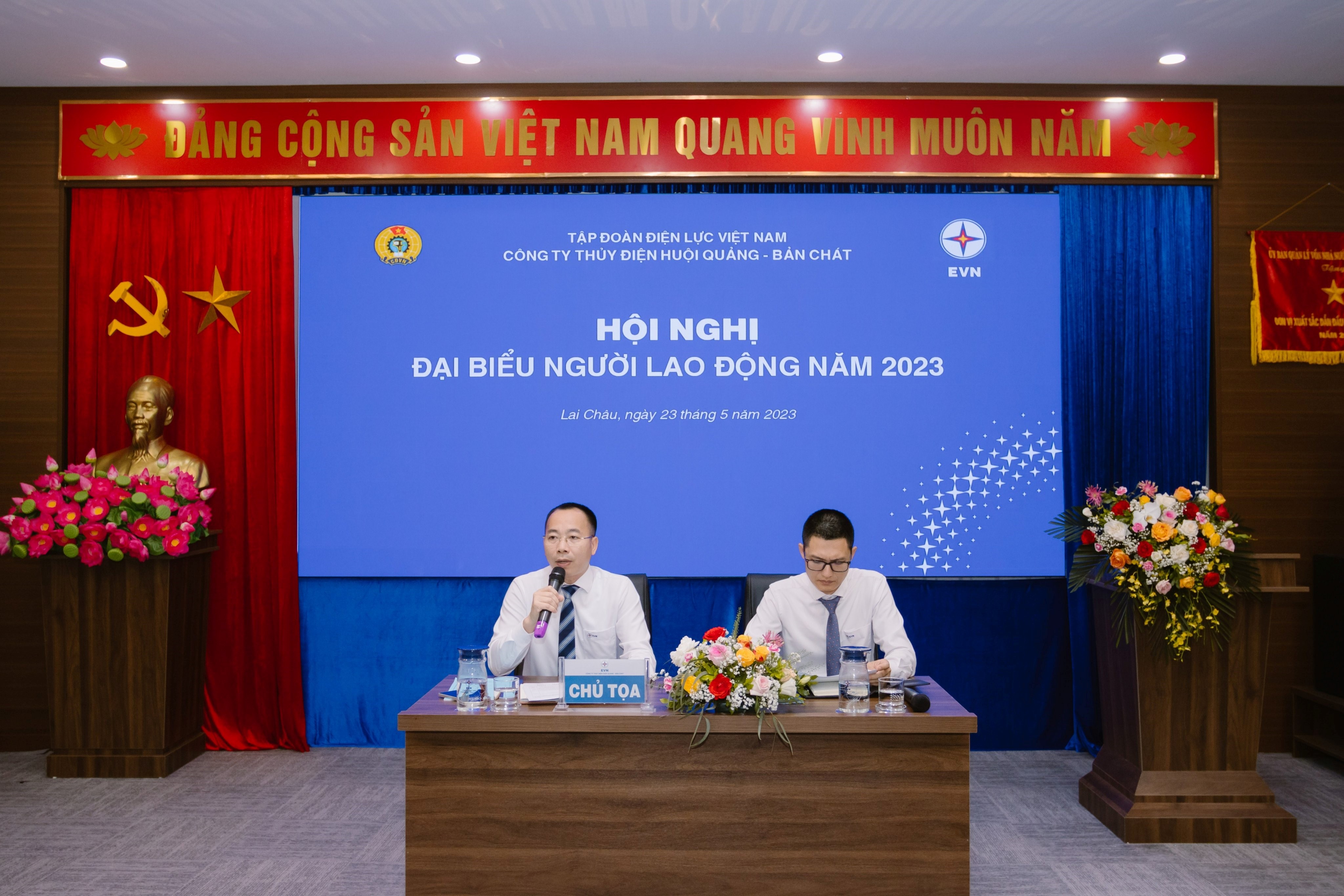 Công ty Thủy điện Huội Quảng - Bản Chát tổ chức thành công Hội nghị đại biểu người lao động năm 2023