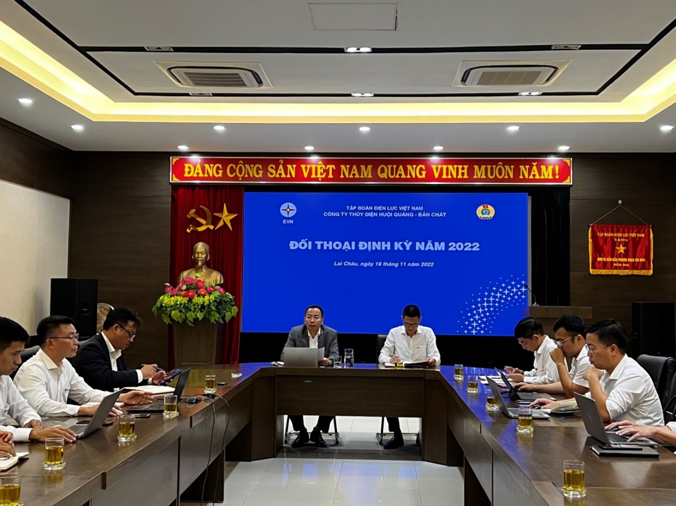 Công ty Thuỷ điện Huội Quảng - Bản Chát tổ chức đối thoại định kỳ năm 2022