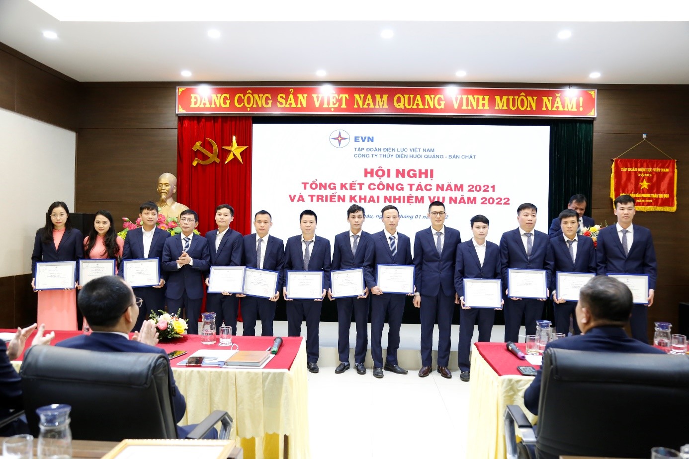 Công ty Thủy điện Huội Quảng - Bản Chát hoàn thành xuất sắc nhiệm vụ công tác năm 2021