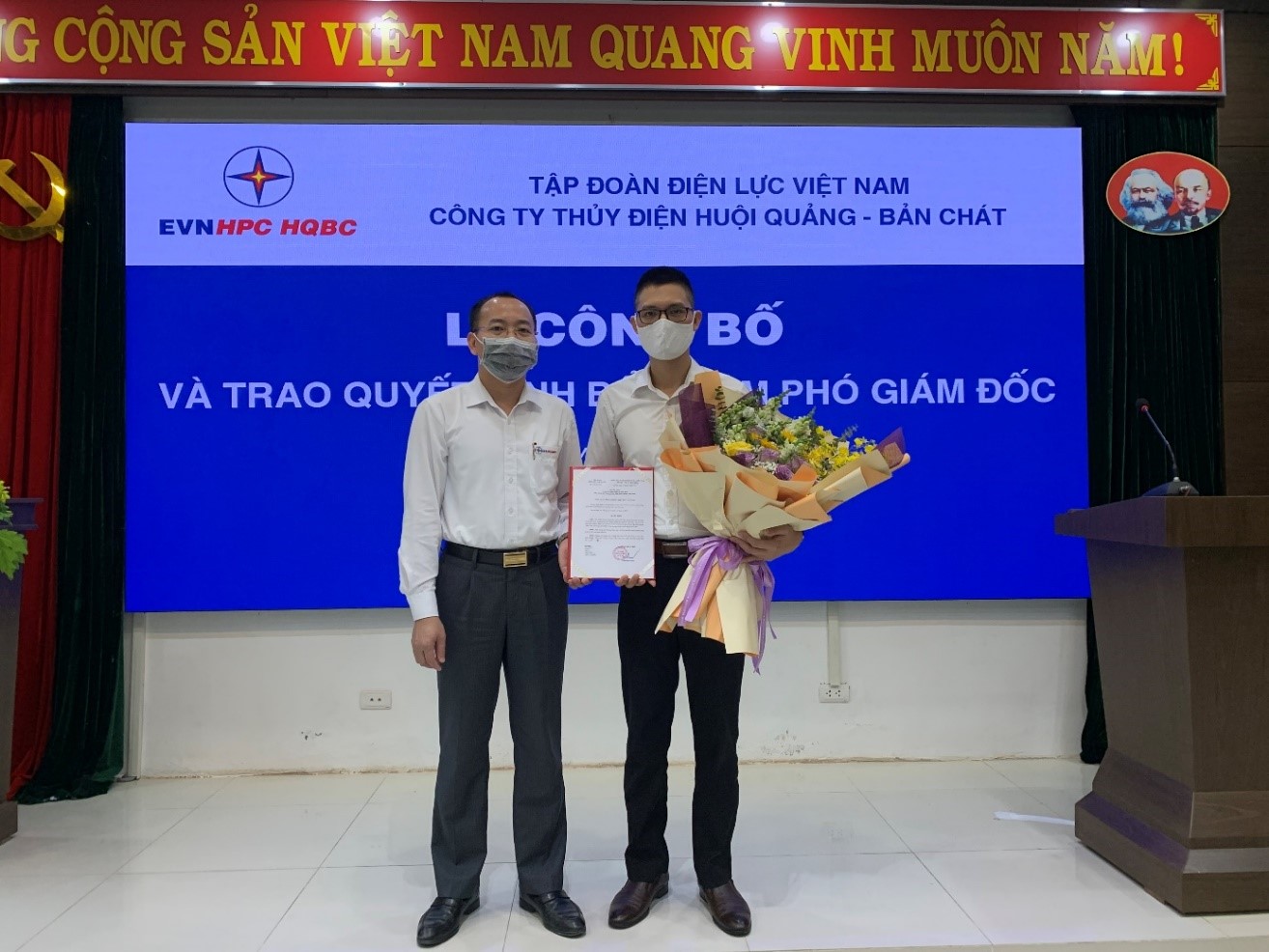Lễ công bố và trao Quyết định bổ nhiệm Phó Giám đốc Công ty Thủy điện Huội Quảng - Bản Chát