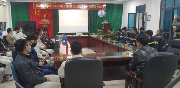 Tổ chức bồi dưỡng và thực tập phương án PCCC&CNCH tại Nhà máy thủy điện Huội Quảng