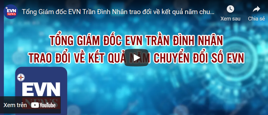 Clip: Tổng giám đốc EVN Trần Đình Nhân trao đổi về kết quả năm chuyển đổi số